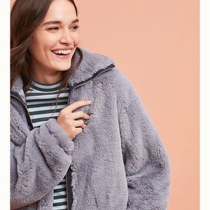 NWOT Anthro Elevenses Bristol Faux Fur Jac…